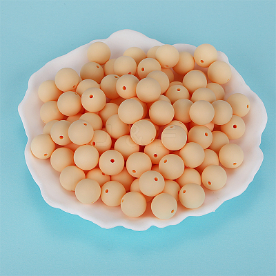 Round Silicone Focal Beads SI-JX0046A-20-1