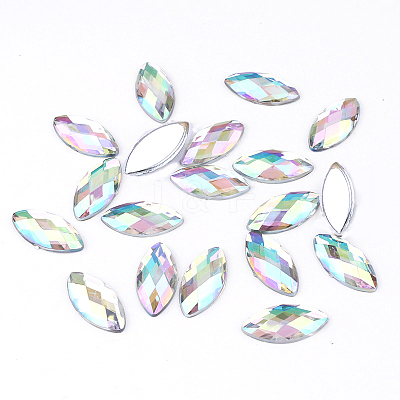 Imitation Taiwan Acrylic Rhinestone Cabochons GACR-A021-7x15mm-17-1