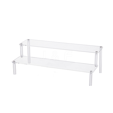 2-Tier Acrylic Organizer Display Riser Rack ODIS-WH0070-11B-02-1