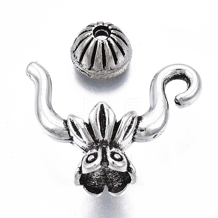 Tibetan Style Alloy Bead Frame PALLOY-Q441-079-RS-1