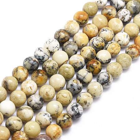 Natural African Opal Beads Strands G-M391-01-1