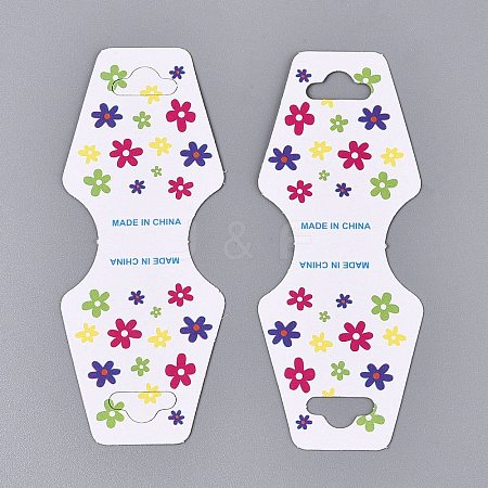 Fold Over Cardboard Paper Jewelry Display Cards for Necklace & Bracelet Storage CDIS-N004-01-1