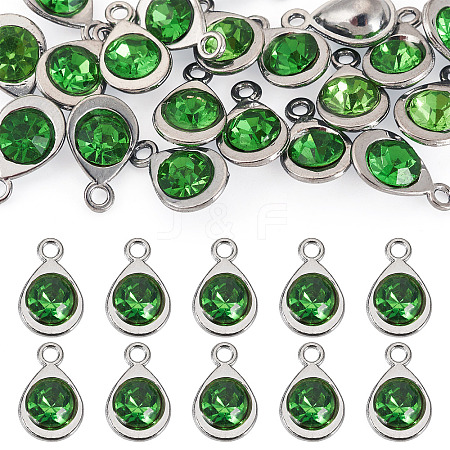 20Pcs Faceted Glass Charms RGLA-TADJ0001-01F-1