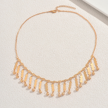 Iron Elegant Long Round Beaded Tassel Bib Necklaces for Women Party and Special Occasions WL5134-1