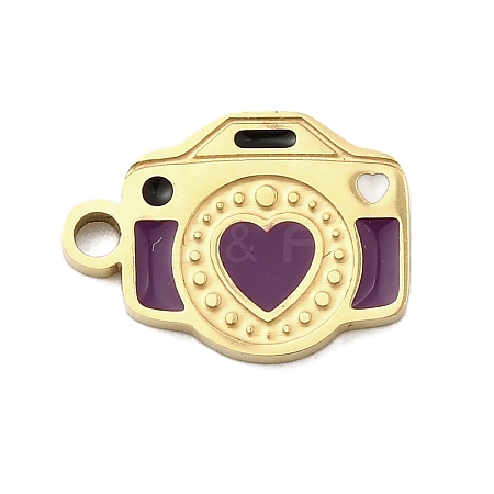 304 Stainless Steel Enamel Charms STAS-I336-04G-01-1
