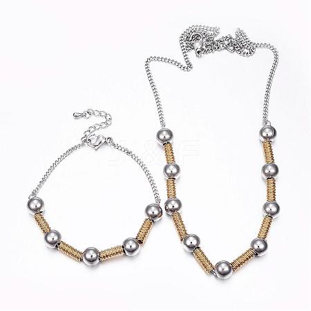 304 Stainless Steel Jewelry Sets SJEW-H060-01A-1
