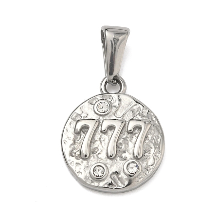 Textured 304 Stainless Steel Pendants STAS-A140-02P-7-1