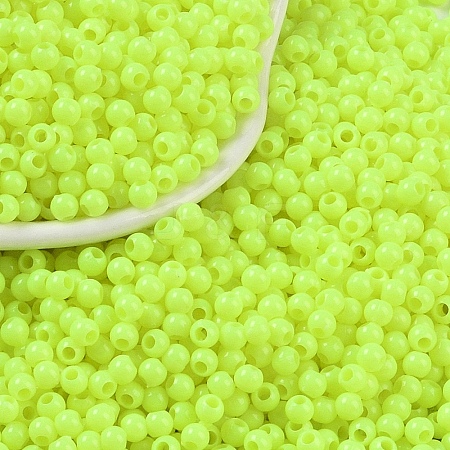 Opaque Acrylic Beads SACR-A007-01B-12-1
