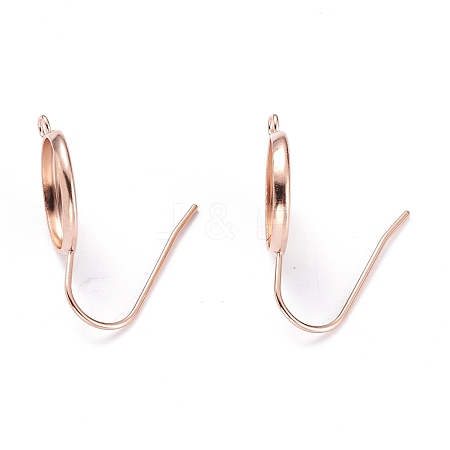 304 Stainless Steel Earring Settings LS-STAS-O141-01RG-1