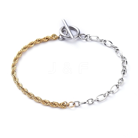 304 Stainless Steel Chain Bracelets BJEW-JB05238-1