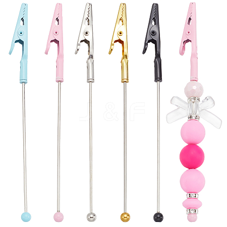 5Pcs 5 Colors Iron Bracelet Tool Jewelry Helper Alligator Clip AJEW-SC0003-24-1