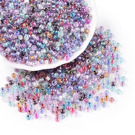 6/0 Transparent Inside Colours Glass Seed Round Beads X1-SEED-N006-004-1