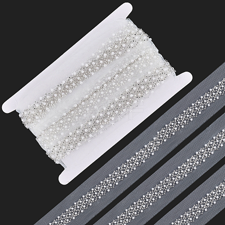 4Yards Polyester Lace Ribbon SRIB-GF0001-73A-02-1