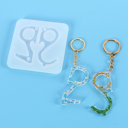 Key Shape DIY Pendant Silicone Molds DIY-F114-15-1