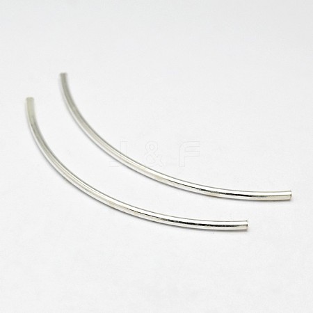 Tube 925 Sterling Silver Beads STER-O021-C-07-1