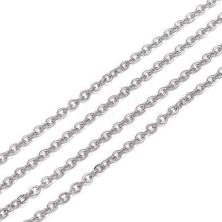 Tarnish Resistant 304 Stainless Steel Rolo Chains STAS-O076-09-1