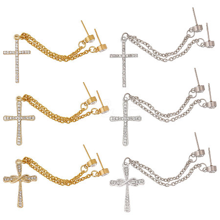 304 Stainless Steel Crystal Rhinestone Brooches AJEW-CA00002-1