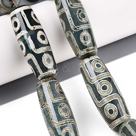 Tibetan Style dZi Agate Beads Strands G-N357-03A-01-1