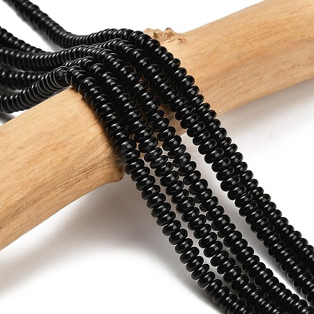 Natural Black Onyx Beads Strands G-L635-A01-4x2mm-01-1