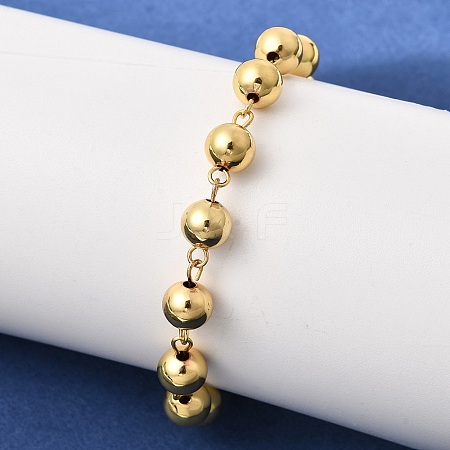 Brass Round Link Chains Bracelets for Women BJEW-H639-12G-1