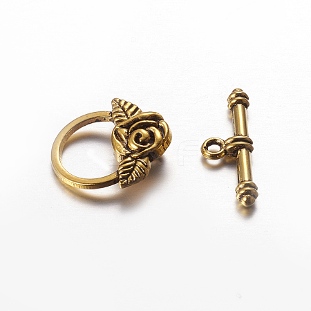 Tibetan Style Toggle Clasps LS-GLF0026Y-1