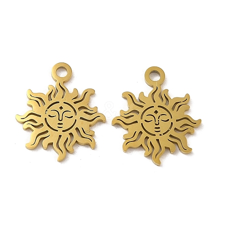 Ion Plating(IP) 304 Stainless Steel Charms X-STAS-J042-04G-1
