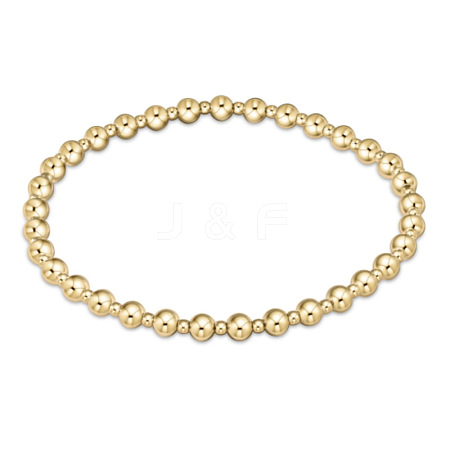 Bohemia Brass Round Beaded Stretch Bracelets TK0566-23-1