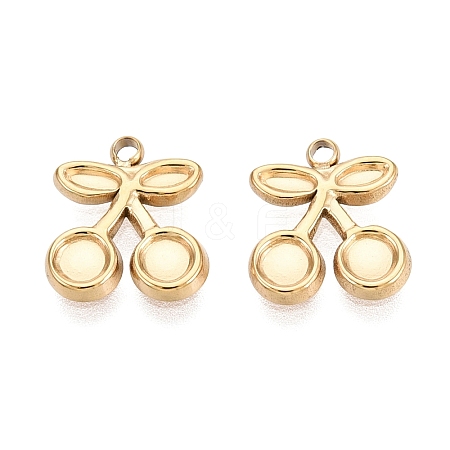 304 Stainless Steel Charms STAS-N125-25H-G-1