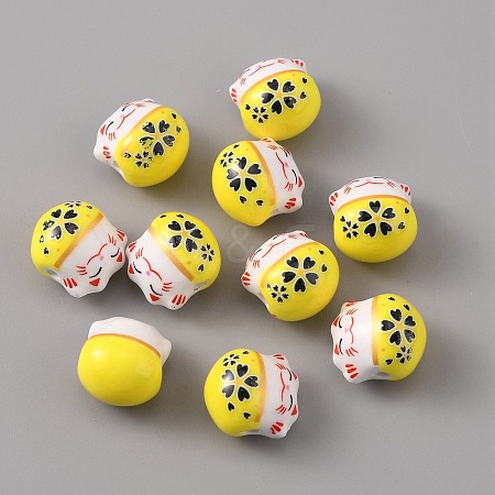 Handmade Porcelain Beads PORC-WH0016-02D-1