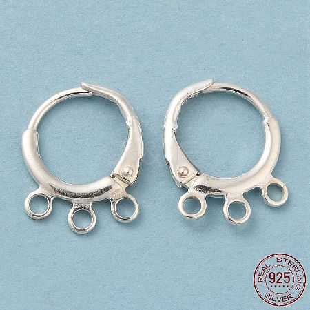 925 Sterling Silver Leverback Earrings Findings STER-M110-01A-S-1