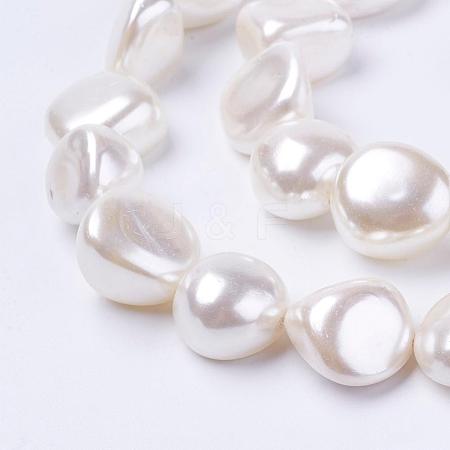 Shell Pearl Beads Strands BSHE-L035-F01-1