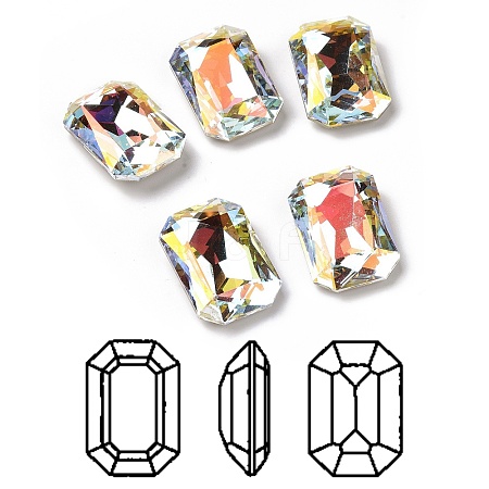 Light AB Style Glass Rhinestone Cabochons RGLA-J018-A-001LA-1