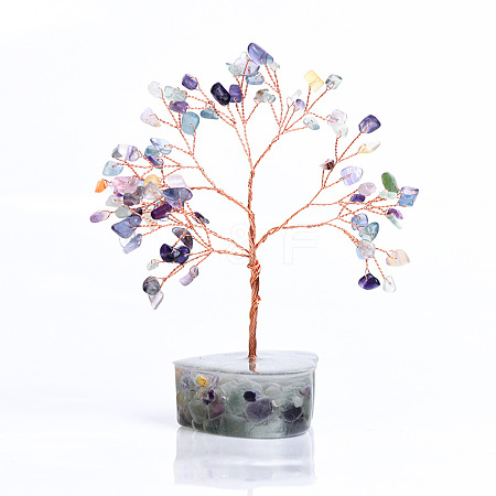 Natural Fluorite Chips Tree of Life Decorations PW-WG61E79-04-1