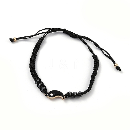 Adjustable Nylon Cord Braided Bead Bracelet LS-EJEW-H118-01G-1