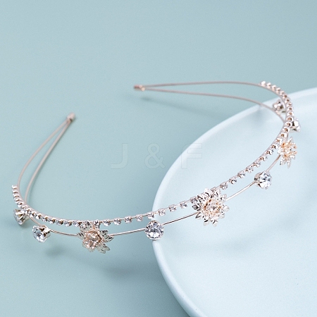 Metal Micro Pave Cubic Zirconia Hair Bands PW-WG633CD-01-1