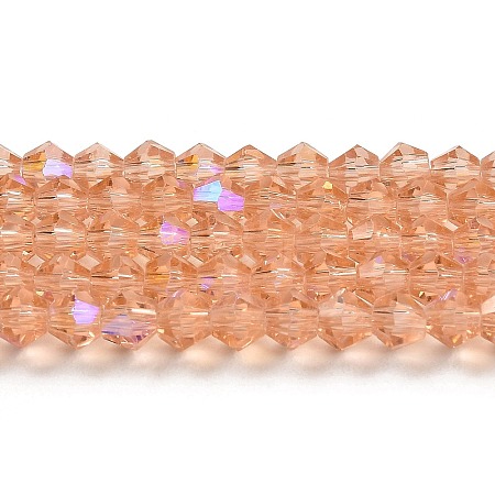 Transparent Electroplate Glass Beads Strands LS-EGLA-A039-T2mm-L15-1