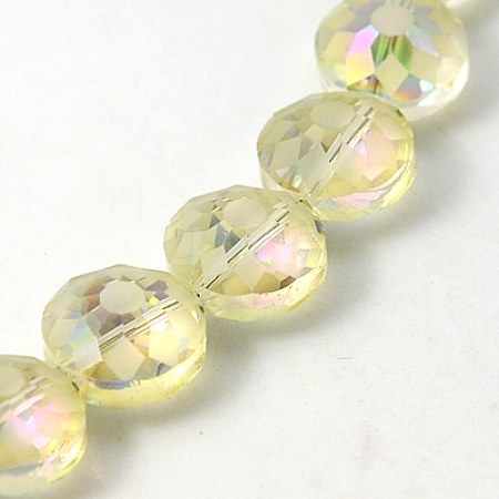 Electorplated Glass Beads EGLA-E002-2R-1