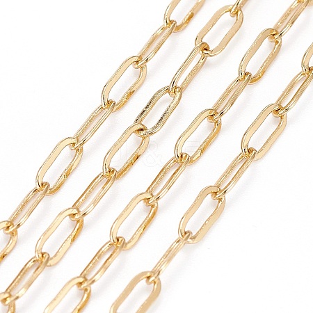 Soldered Brass Paperclip Chains CHC-G005-06G-01-1