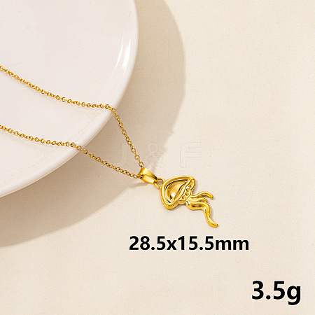 Stylish Ocean Stainless Steel Octopus Pendant Necklace for Women ZE1503-10-1