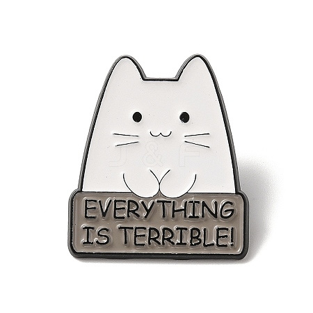 Cat Shape Enamel Pins JEWB-P039-11EB-03-1