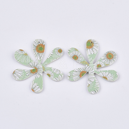 Printing PU Leather Pendants FIND-T062-001J-1