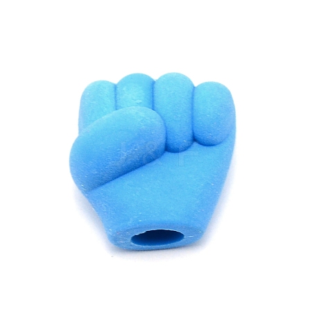 3D TPR Rock Hand Shape Pencil Eraser Caps AJEW-WH0245-11-1