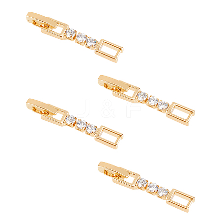 SUPERFINDINGS 4Pcs Brass Extender Chain FIND-FH0009-25B-1