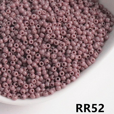 Opaque 11/0 Glass Seed Beads SEED-I013-2mm-RR52-1