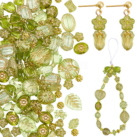 120Pcs 6 Styles Transparent Acrylic Beads OACR-SC0003-09-1