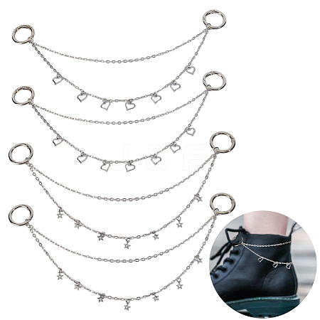 Iron Boot Strap Chains HJEW-DR00111-1