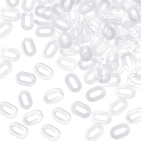 SUPERFINDINGS 1000Pcs Acrylic Linking Rings OACR-FH0001-033-1