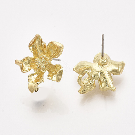 Alloy Stud Earring Findings PALLOY-S121-134-1