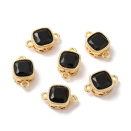 Real 18K Gold Plated Brass Cubic Zirconia Links Connectors KK-M243-04G-01-1