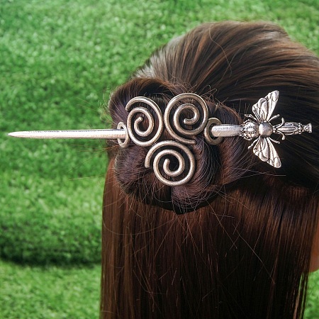 Antique Silver Viking Hair Sticks Hair Pin PW-WG2F806-09-1